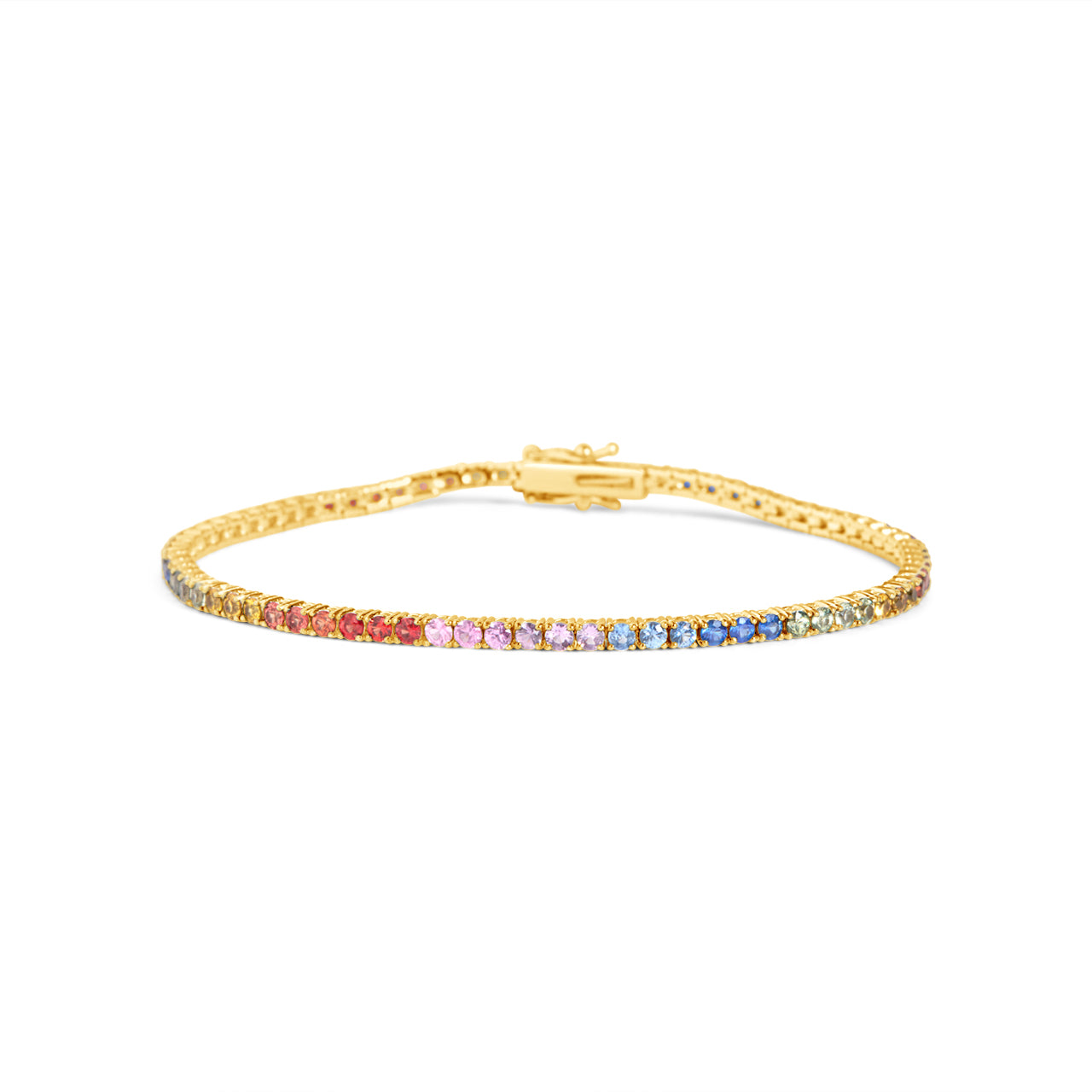 Rainbow Sapphire Tennis Bracelet