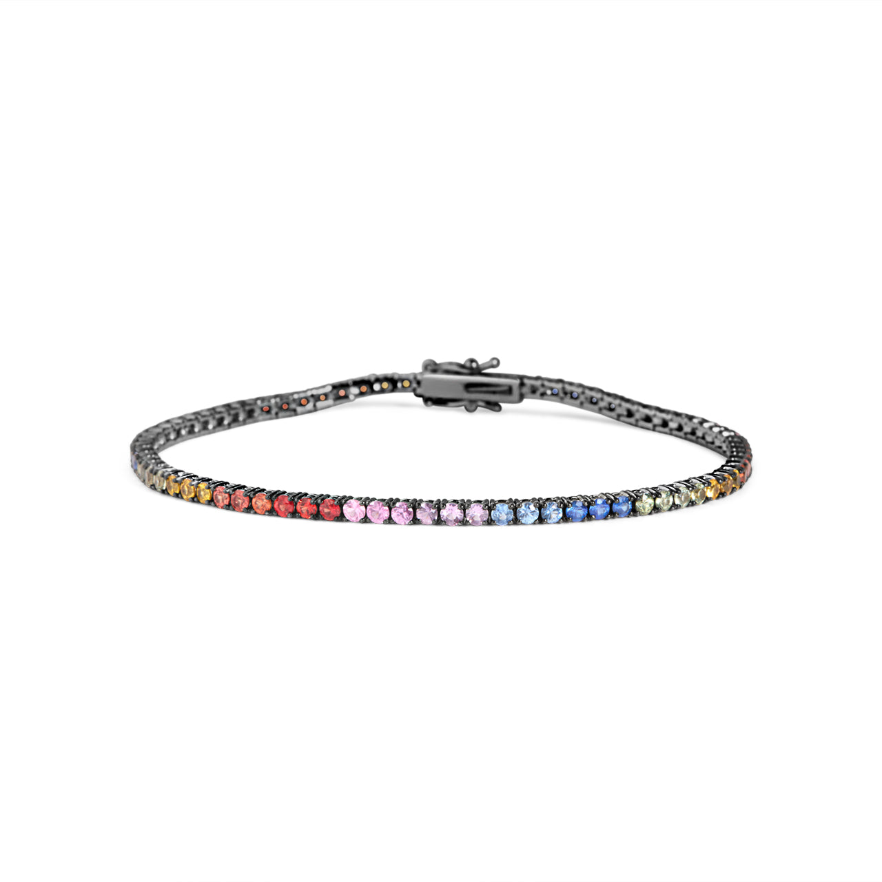 Rainbow Sapphire Tennis Bracelet