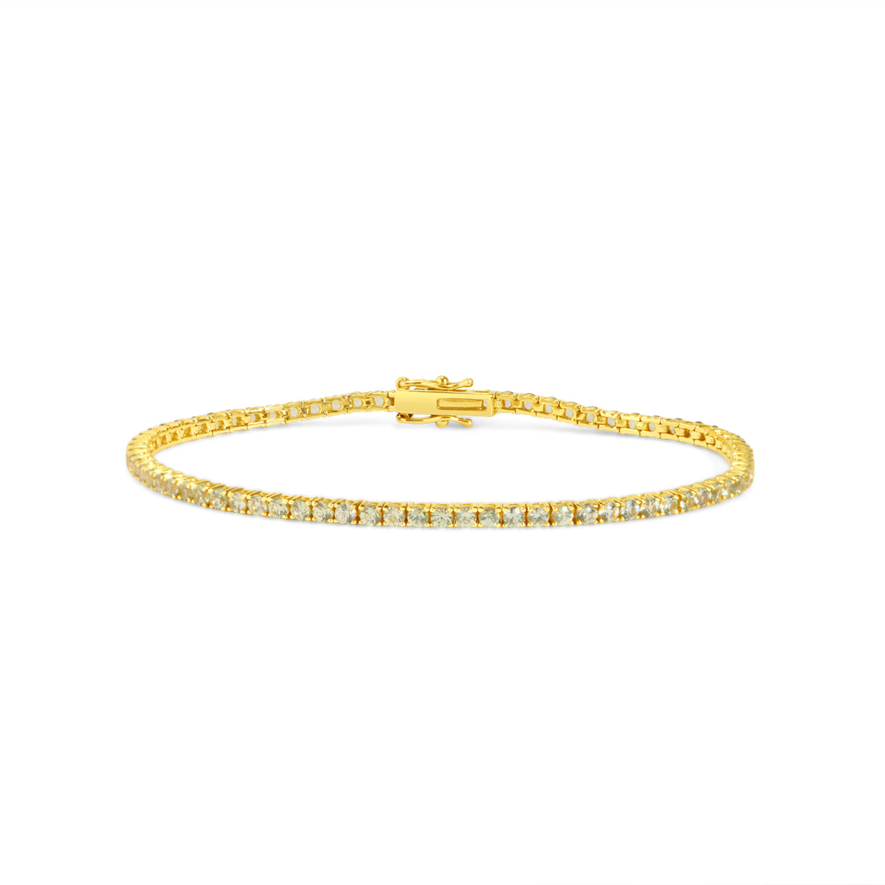 Green Sapphire Tennis Bracelet