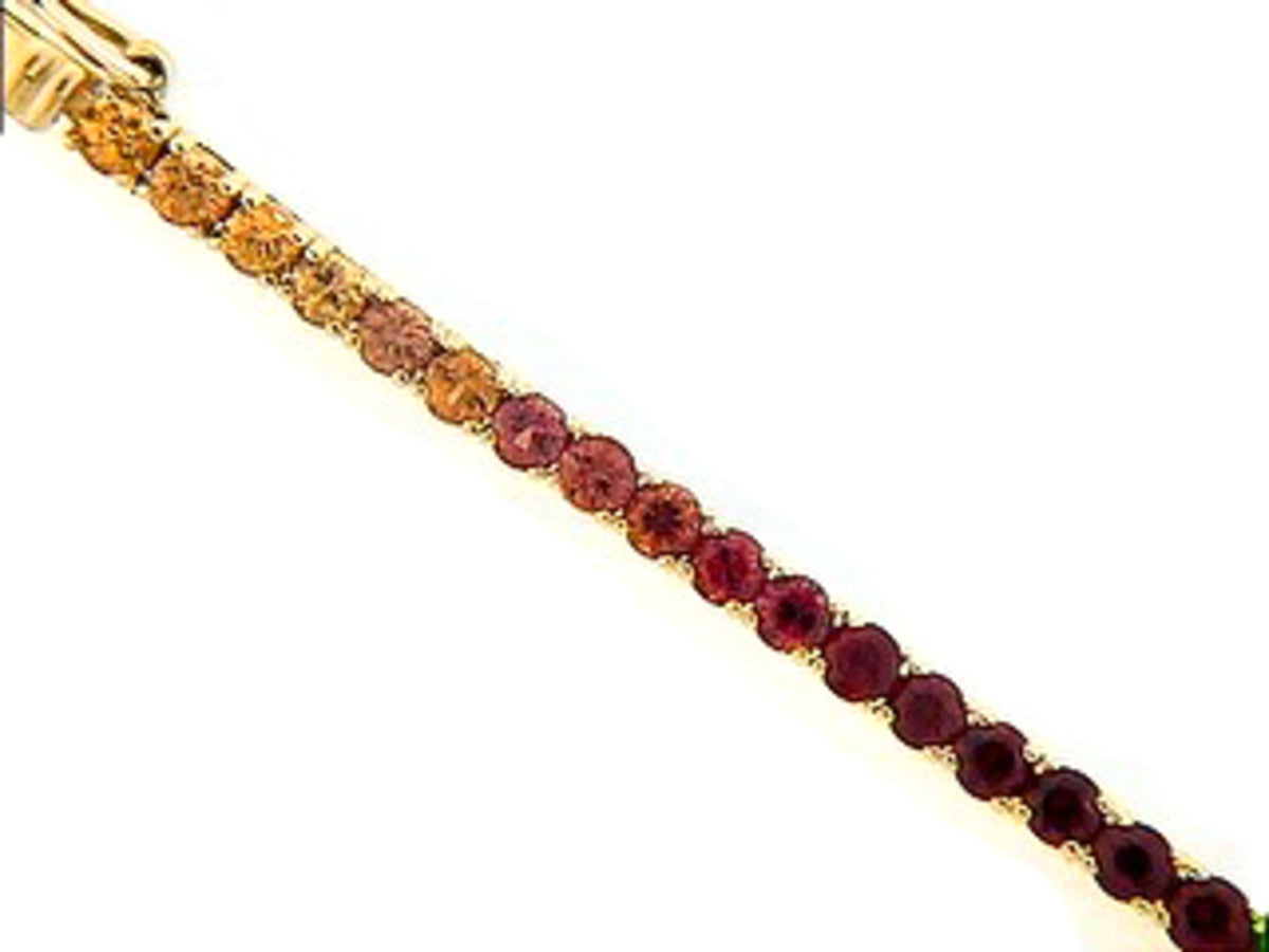 ORANGE SAPPHIRE BRACELET, 8"
