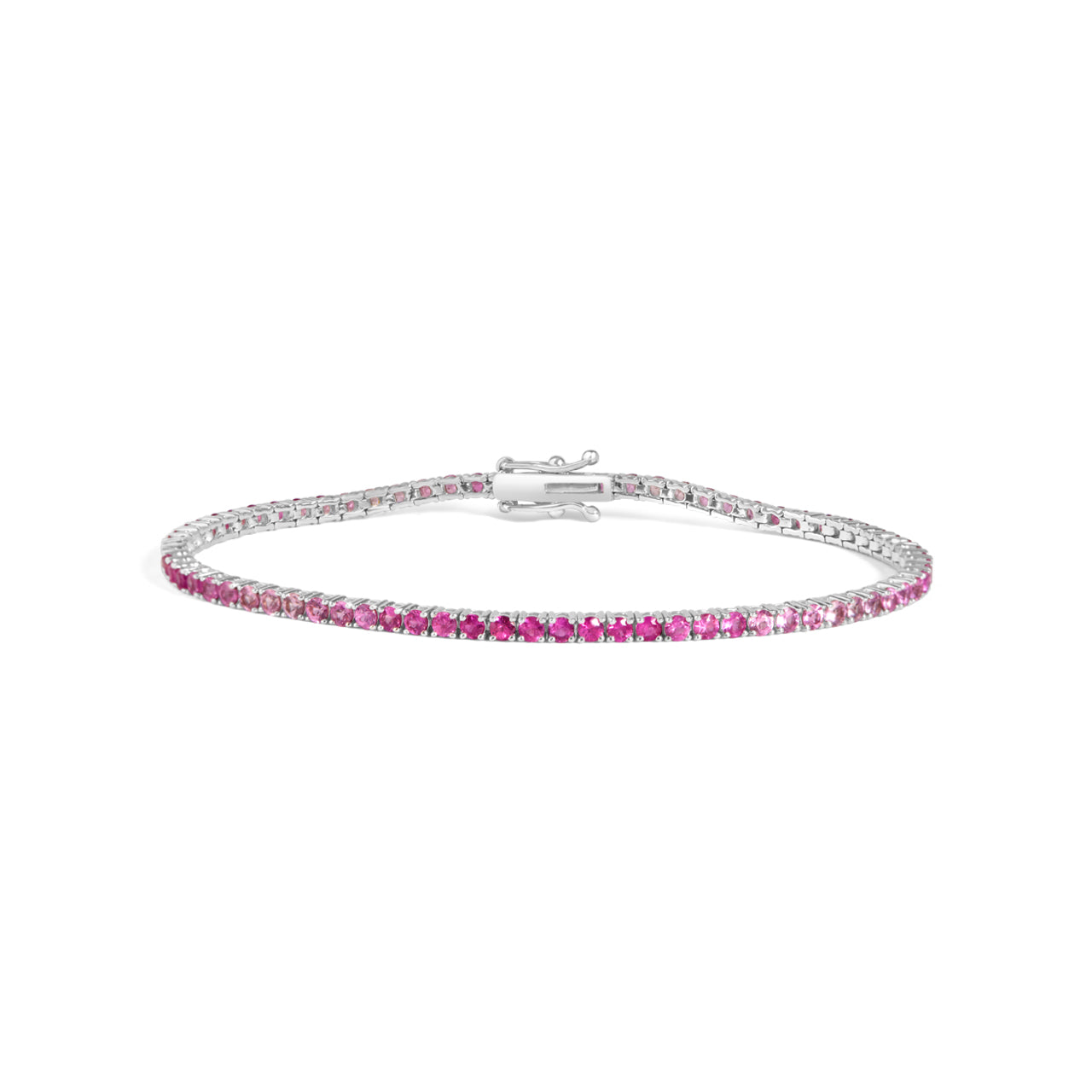 Pink Sapphire Ombre Tennis Bracelet
