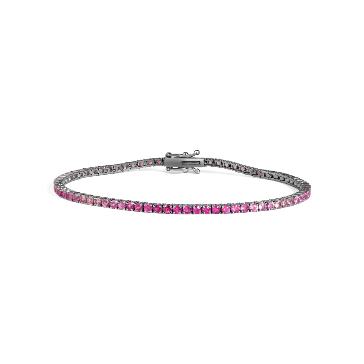 Pink Sapphire Ombre Tennis Bracelet