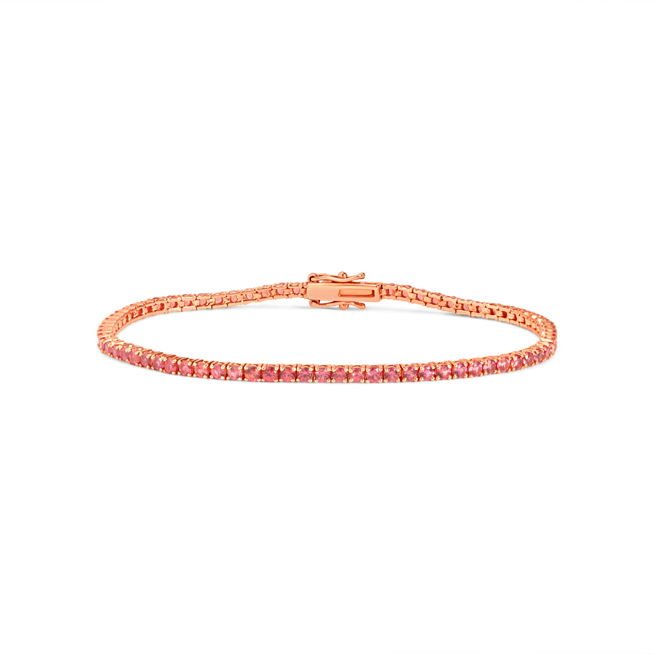 Red Orange Tennis Bracelet