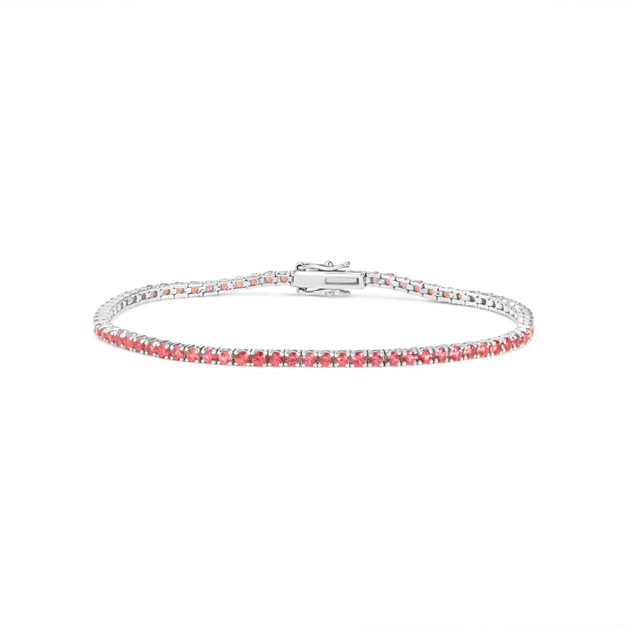 Red Orange Tennis Bracelet