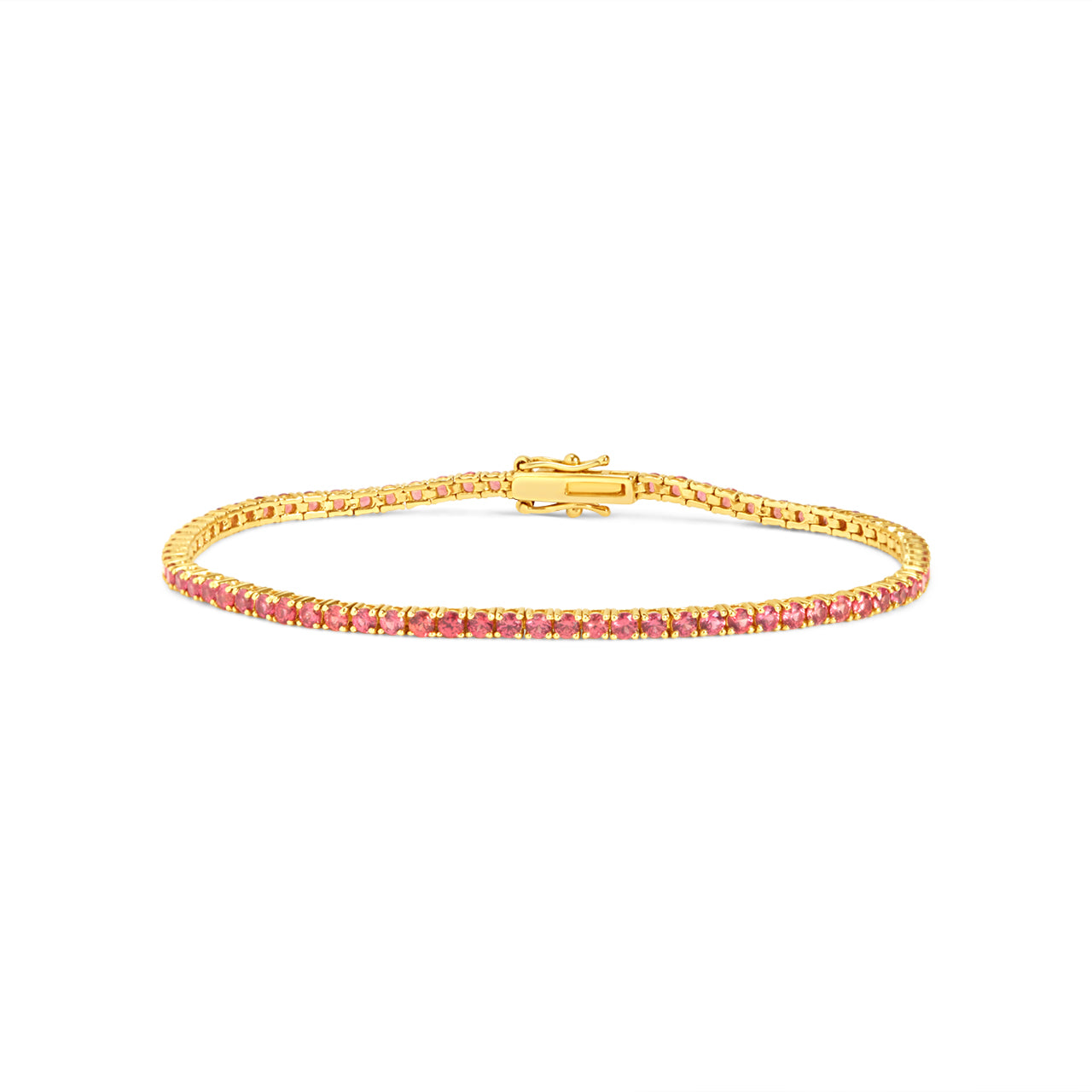 Red Orange Tennis Bracelet