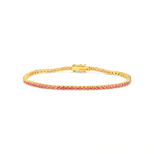 Red Orange Tennis Bracelet