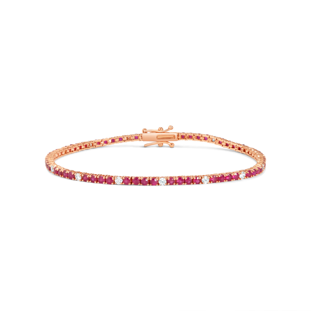 Ruby & Diamond Tennis Bracelet
