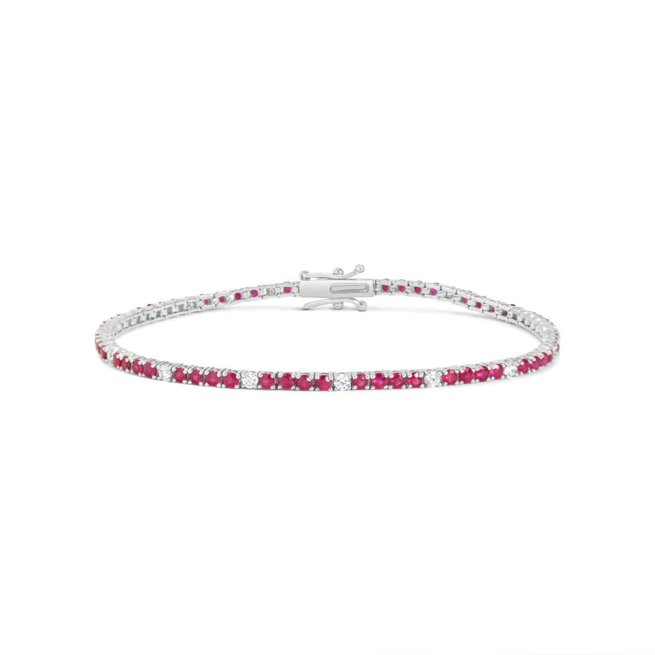 Ruby & Diamond Tennis Bracelet