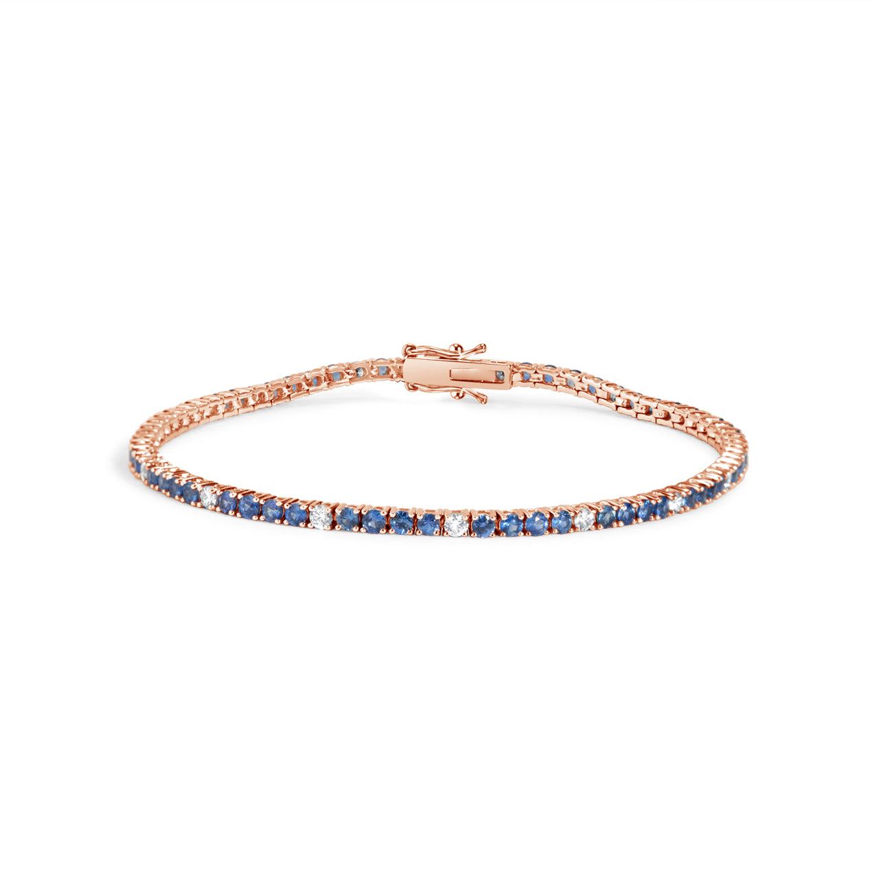 Sapphire & Diamond Tennis Bracelet