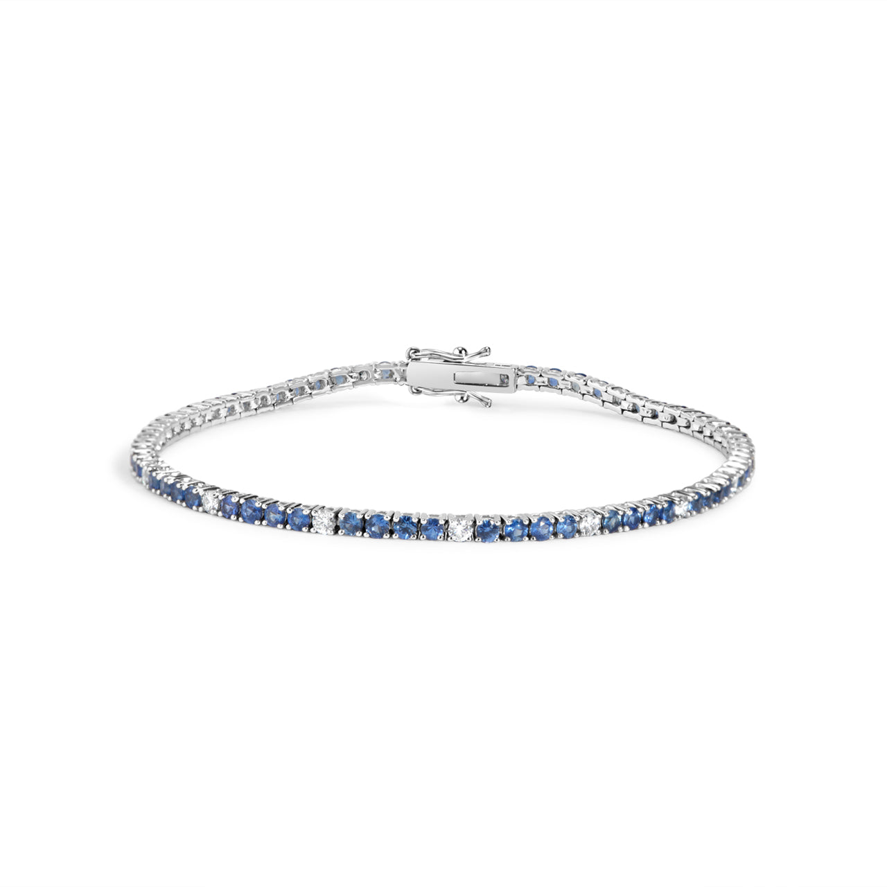 Sapphire & Diamond Tennis Bracelet