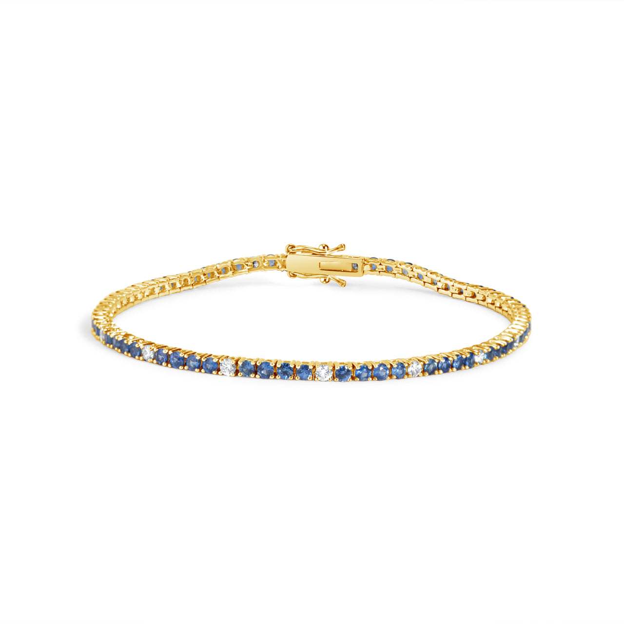 Sapphire & Diamond Tennis Bracelet