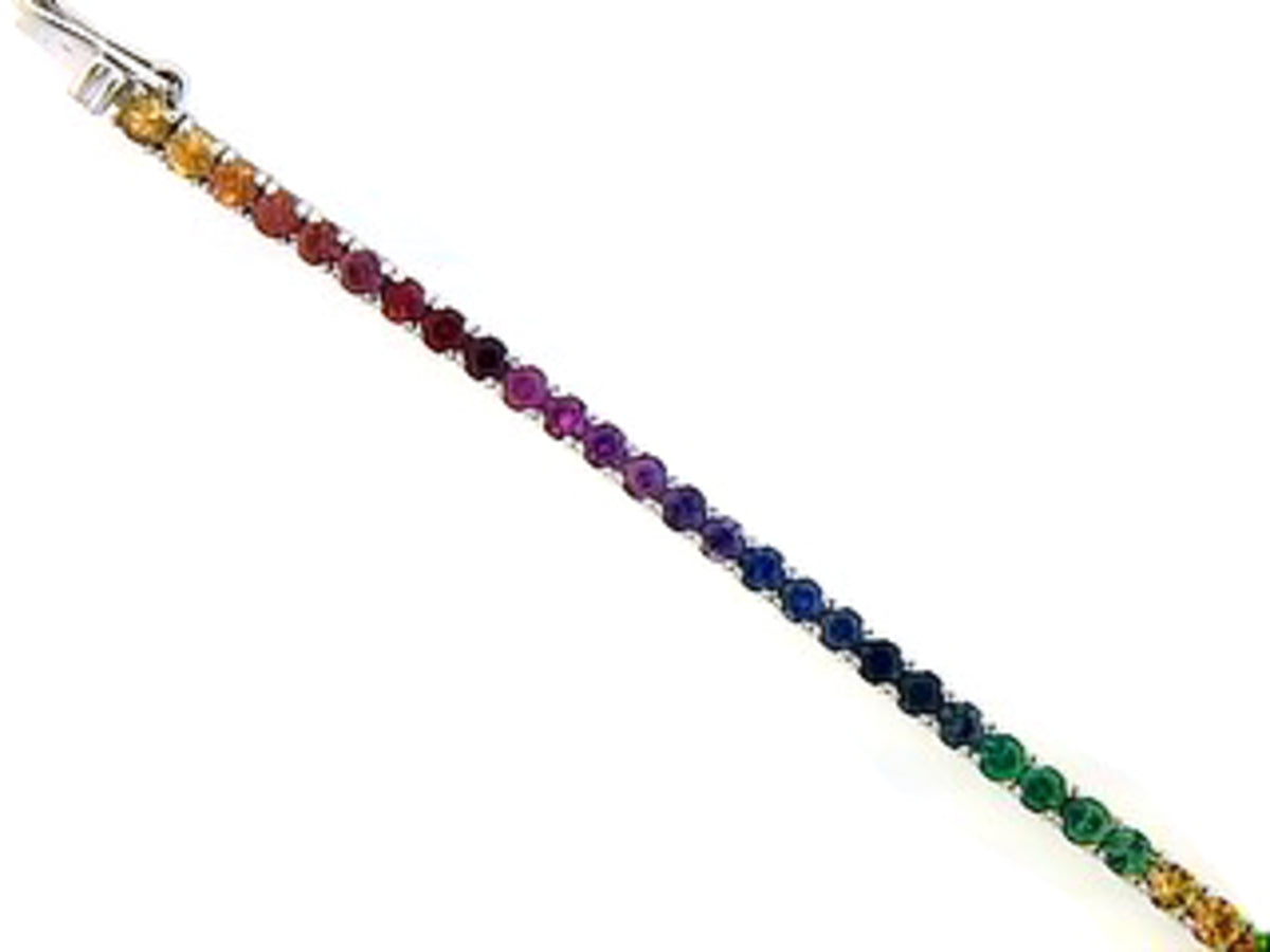 RAINBOW SAPPHIRE & TSAVORITE BRACELET