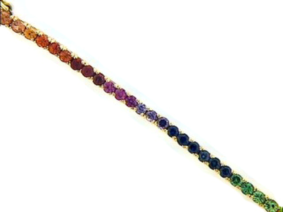 RAINBOW SAPPHIRE & TSAVORITE BRACELET