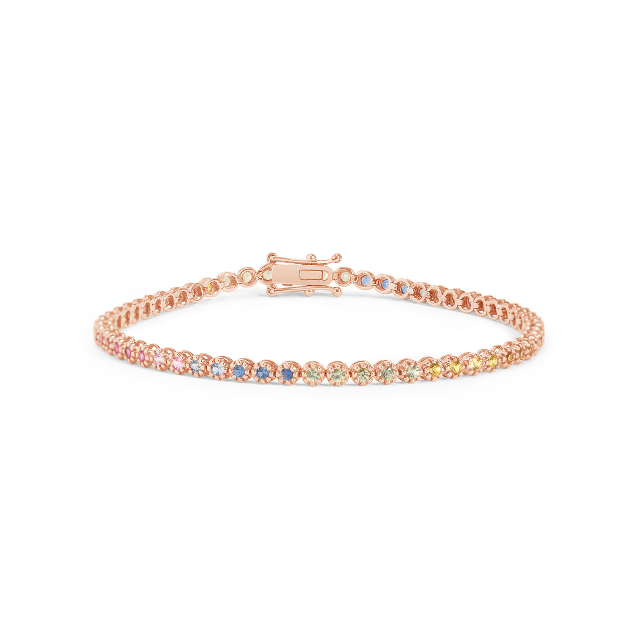 Rainbow Sapphire Tennis Bracelet