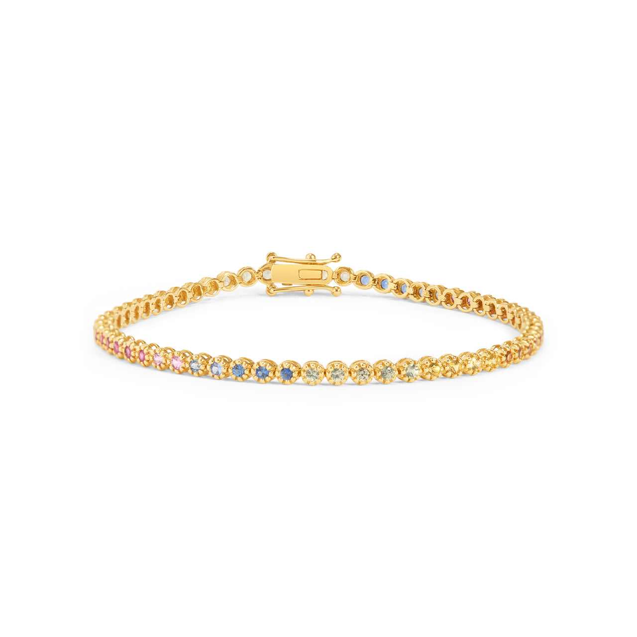 Rainbow Sapphire Tennis Bracelet