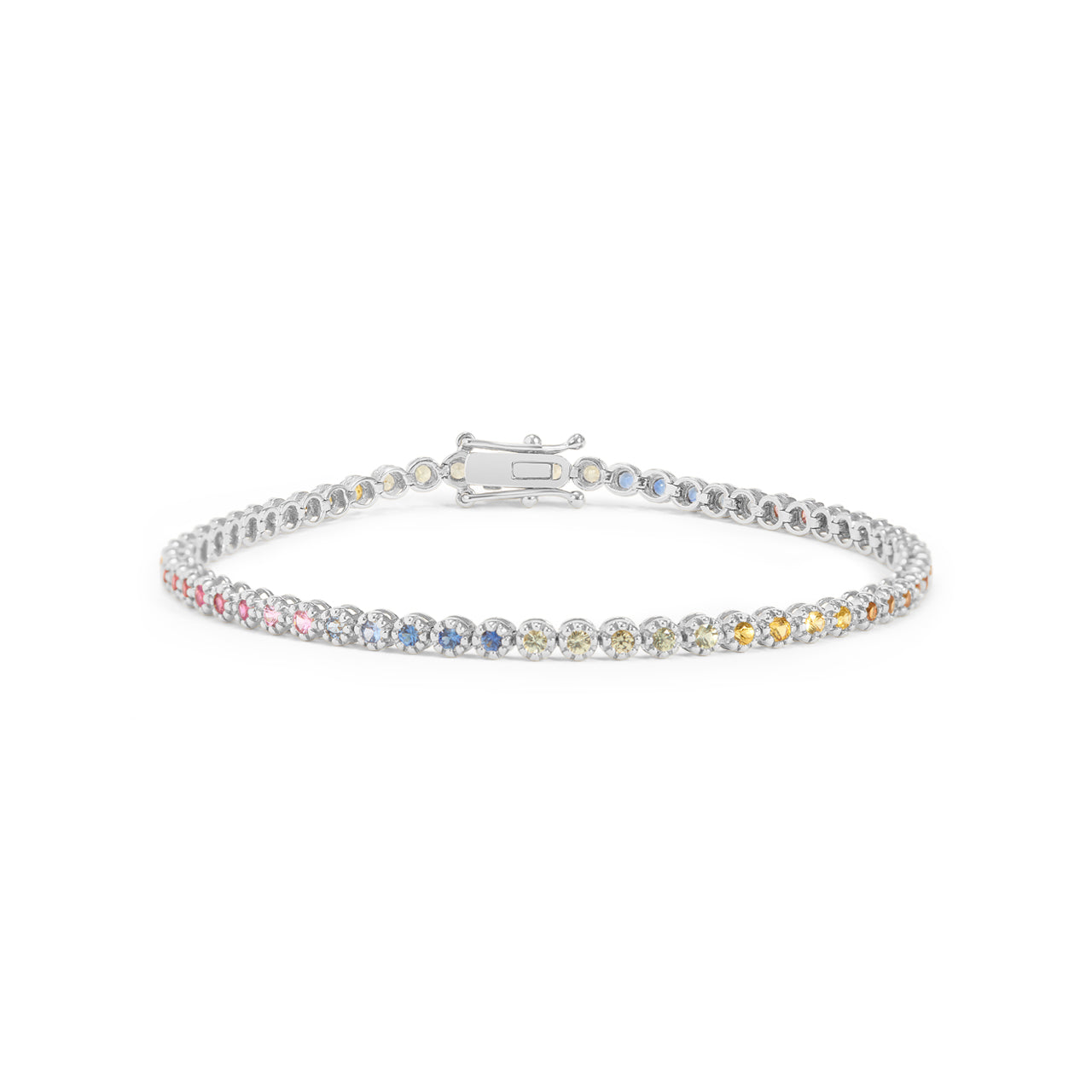 Rainbow Sapphire Tennis Bracelet