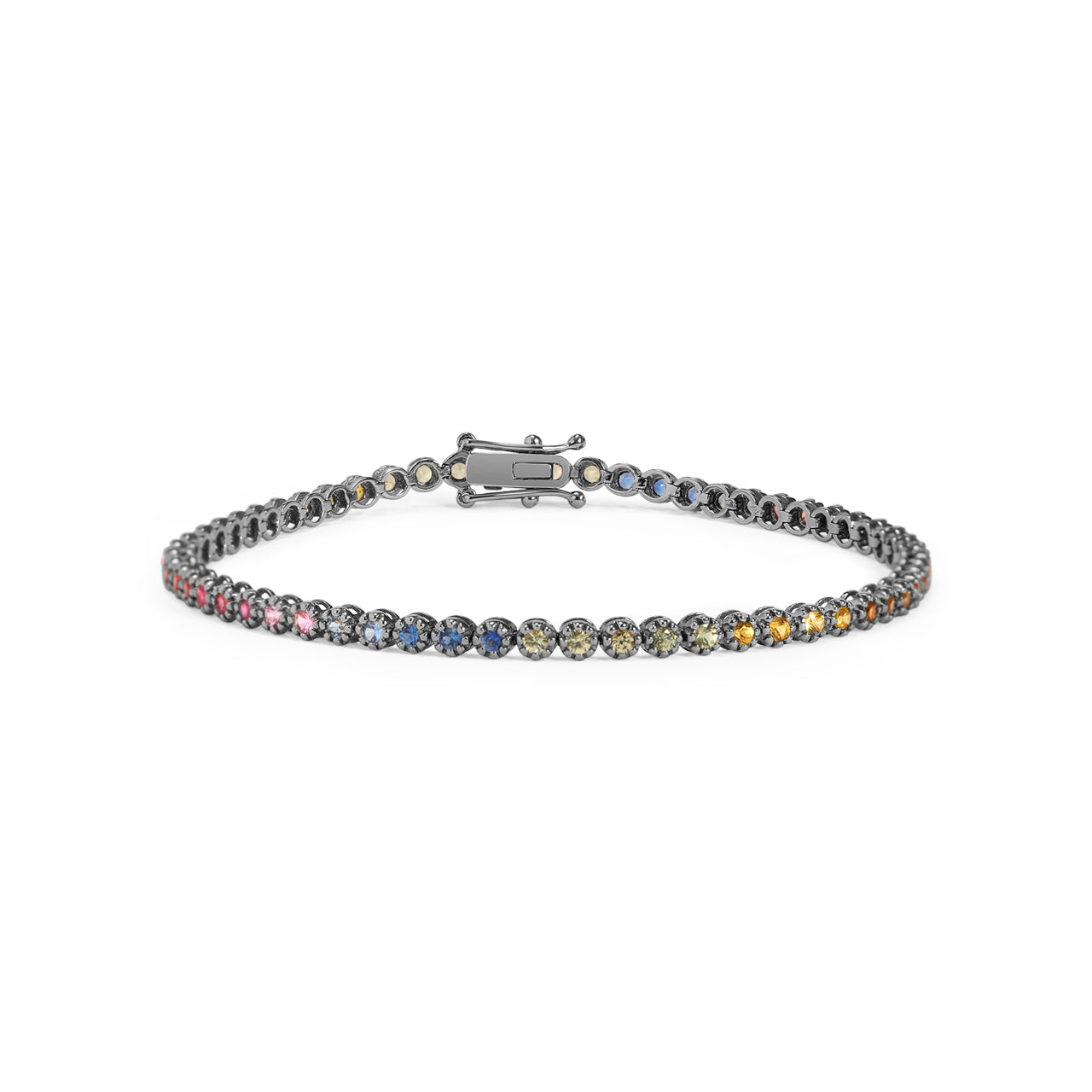 Rainbow Sapphire Tennis Bracelet