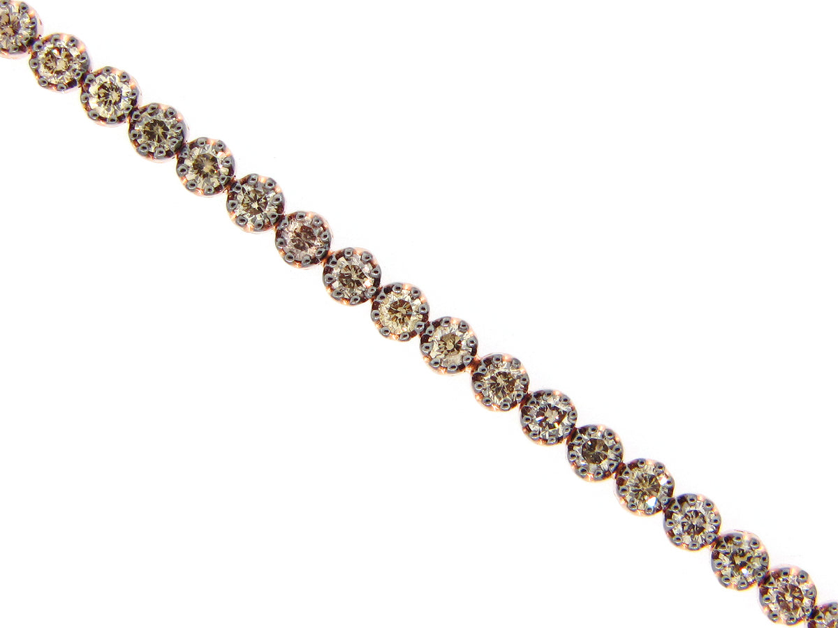 BROWN DIAMOND BRACELET, 14KR (N)