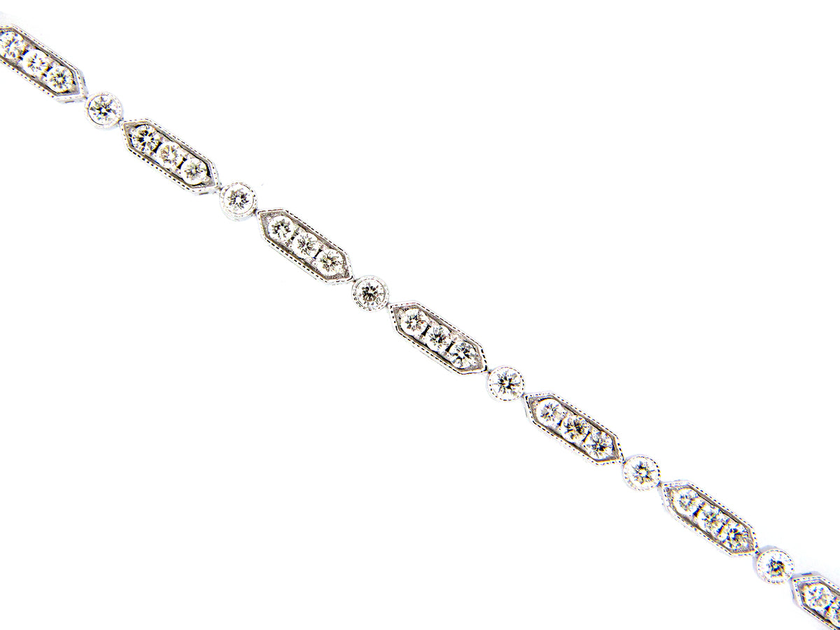 DIAMOND BRACELET, 14KW (N)