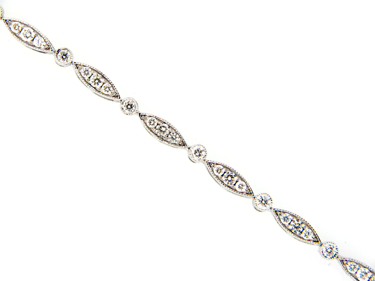 DIAMOND BRACELET, 14KW (N)