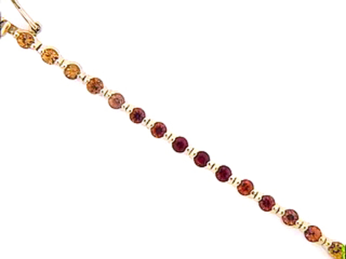 ORANGE SAPPHIRE BRACELET, 18KY (H)