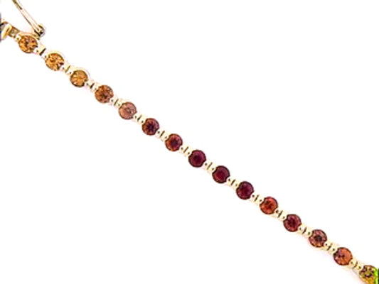 ORANGE SAPPHIRE BRACELET, 18KY (H)