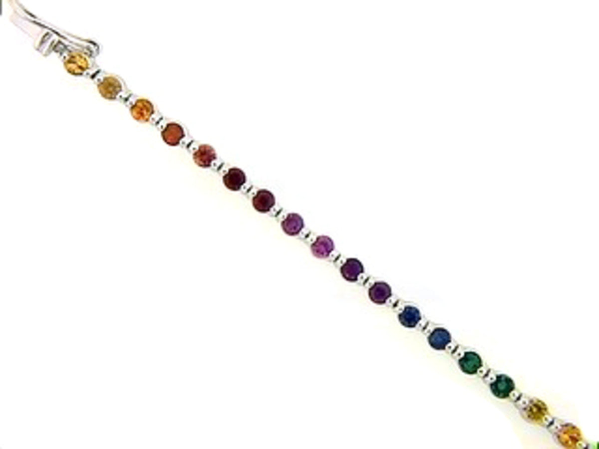 RAINBOW SAPPHIRE & TSAVORITE BRACELET