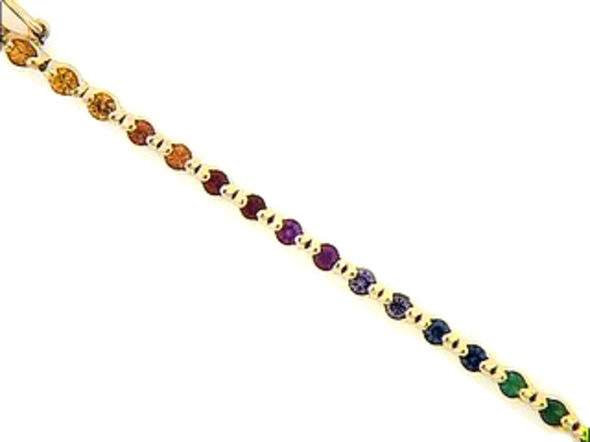RAINBOW SAPPHIRE & TSAVORITE BRACELET