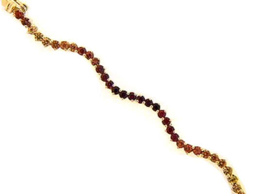 ORANGE SAPPHIRE BRACELET, 14KY (H/U)