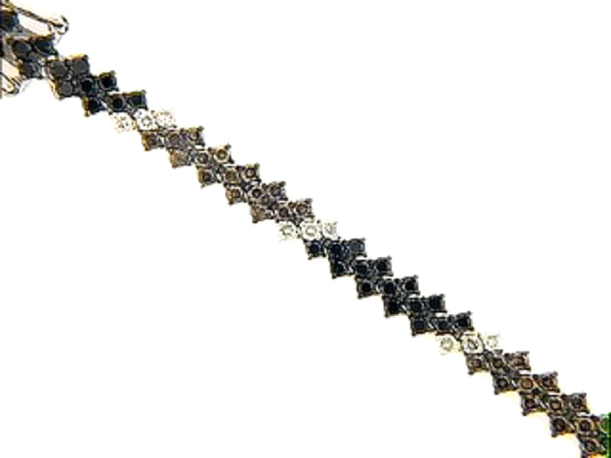 BLACK, BROWN & WHITE DIAMOND BRACELET
