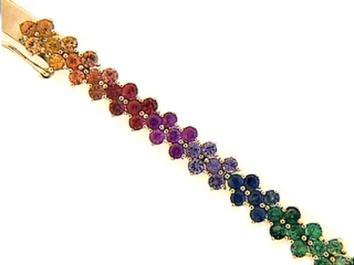 RAINBOW SAPPHIRE & TSAVORITE BRACELET