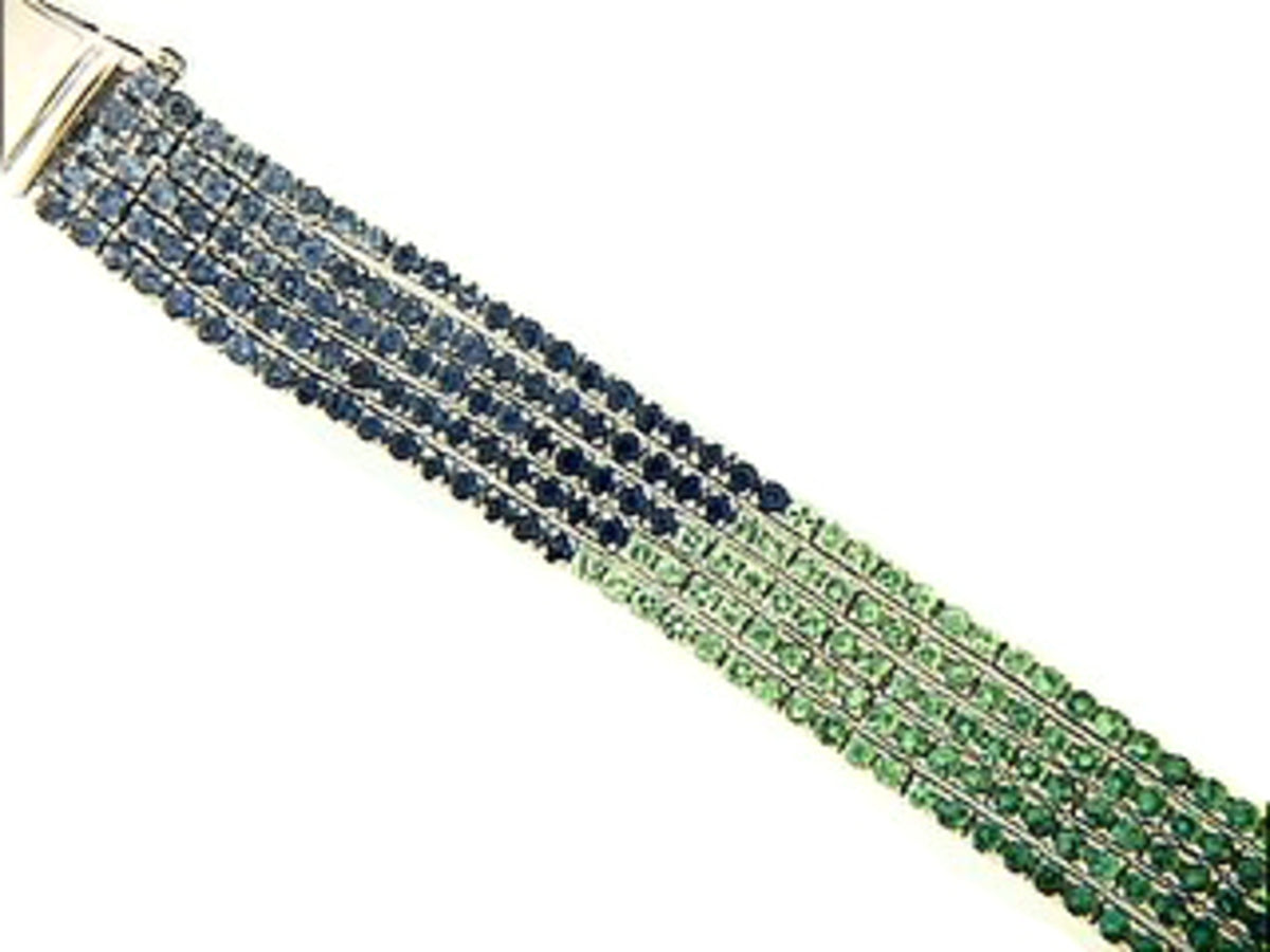 TSAVORITE & SAPPHIRE BRACELET