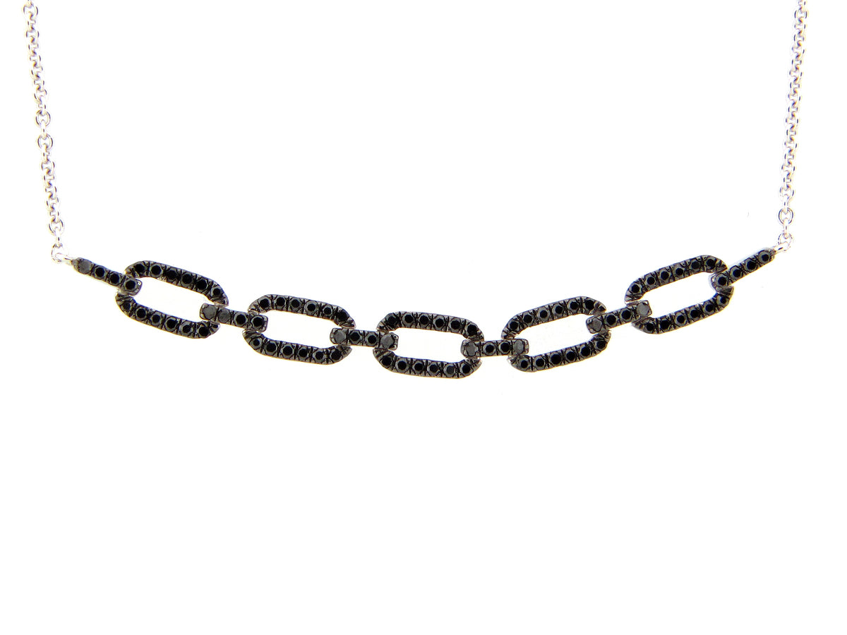 BLACK DIAMOND LARIAT ADJUSTABLE BRACELET, 14KW (R)
