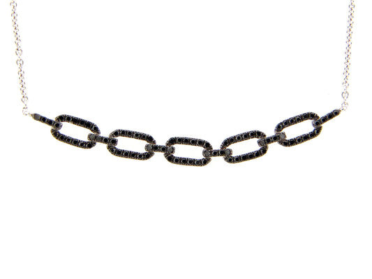 BLACK DIAMOND LARIAT ADJUSTABLE BRACELET, 14KW (R)