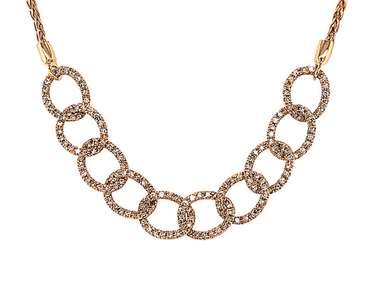 DIAMOND LINK BRACELET, 9.5" BOLO, 14KY (N)
