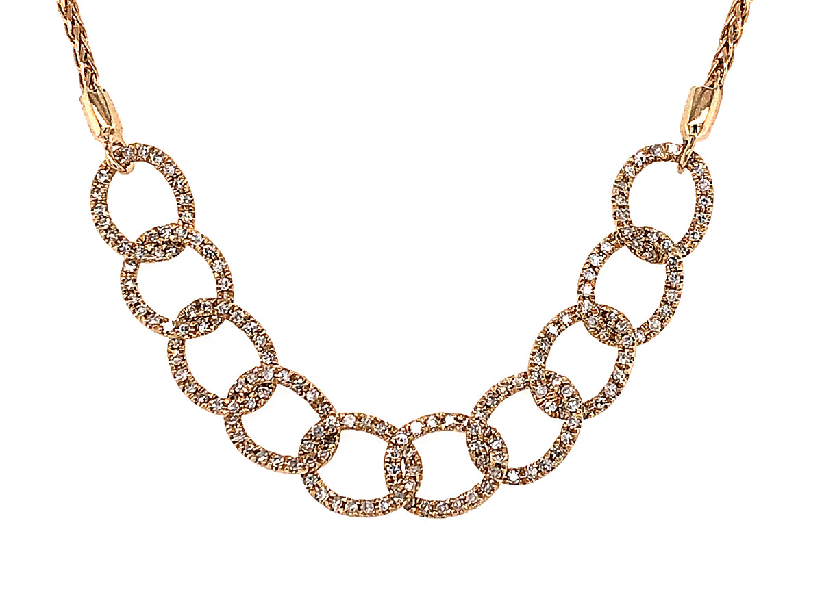 Diamond Link Bracelet, 9.5" Bolo, 14ky (N)