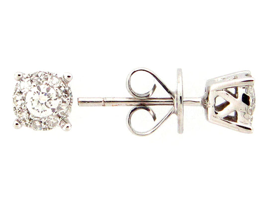 DIAMOND EARRING, 14KW (N)