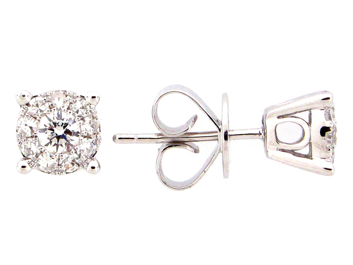 DIAMOND EARRING, 14KW (N)
