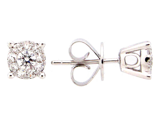 DIAMOND EARRING, 14KW (N)