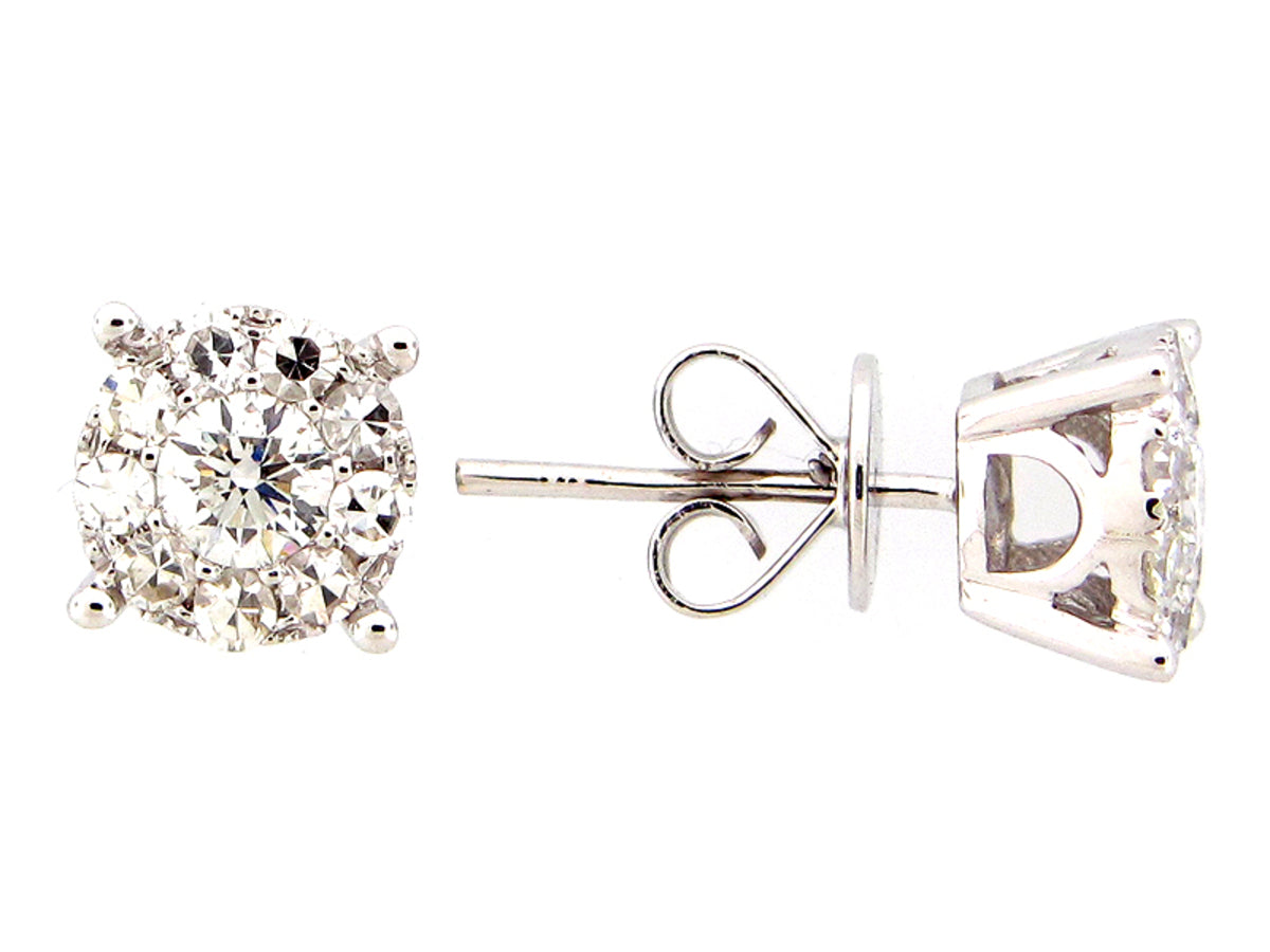 DIAMOND EARRING, 14KW (N)