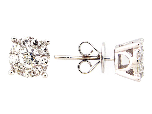 DIAMOND EARRING, 14KW (N)