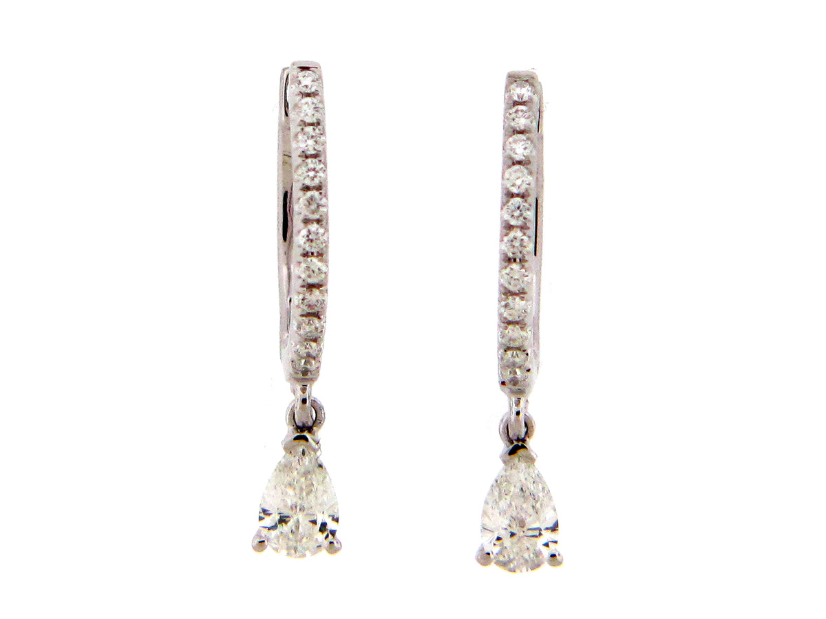 DIAMOND EARRING, 18KW (N)