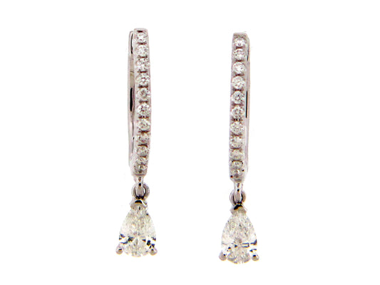 DIAMOND EARRING, 18KW (N)