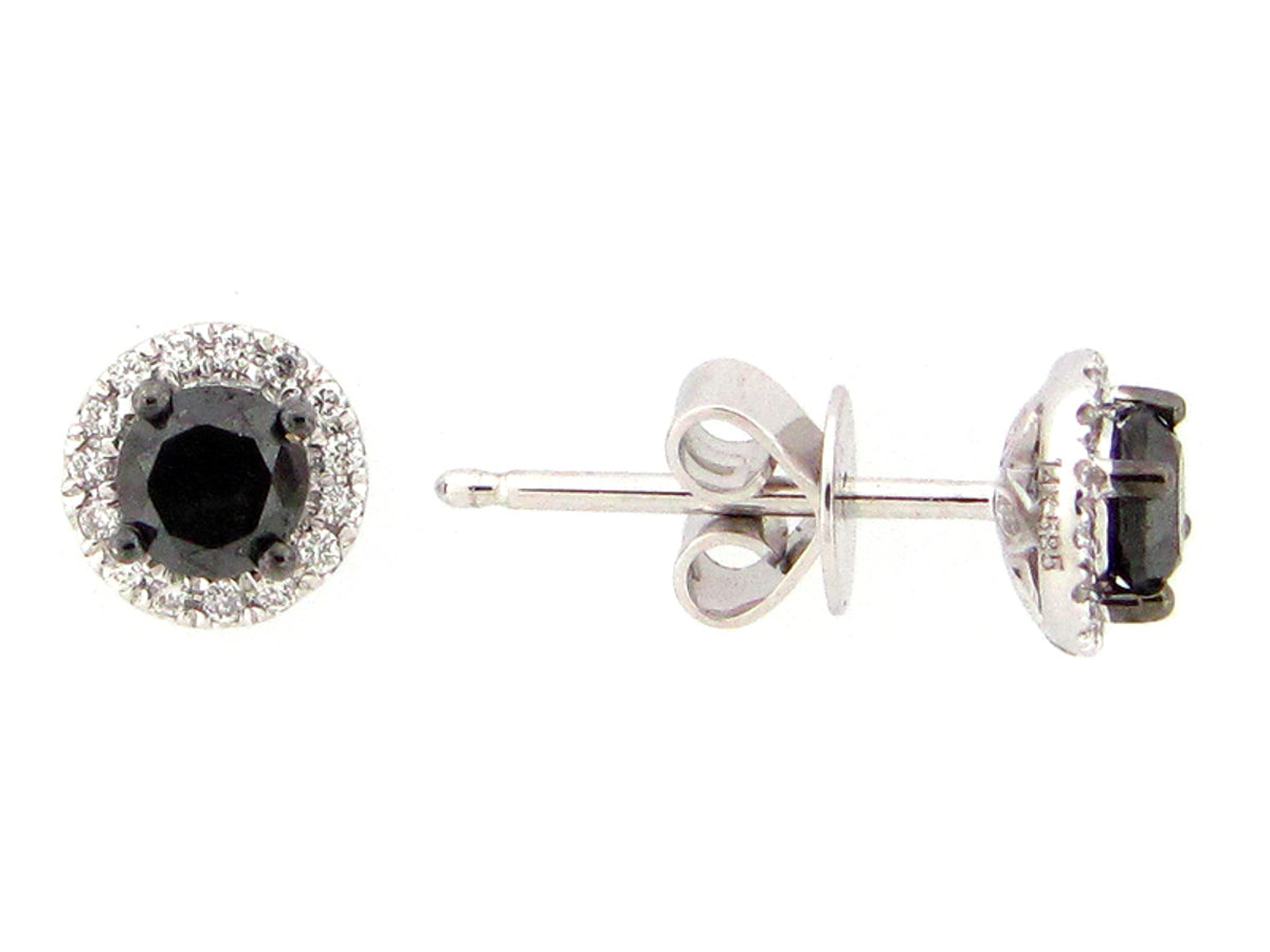 BLACK & WHITE DIAMOND EARRING