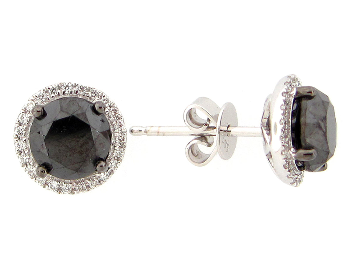 BLACK & WHITE DIAMOND EARRING
