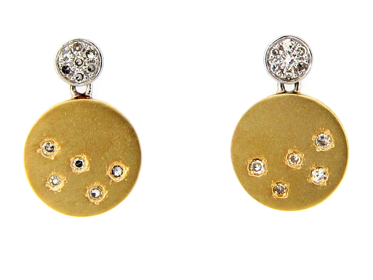 DIAMOND FLUSH SET CIRCLE EARRING