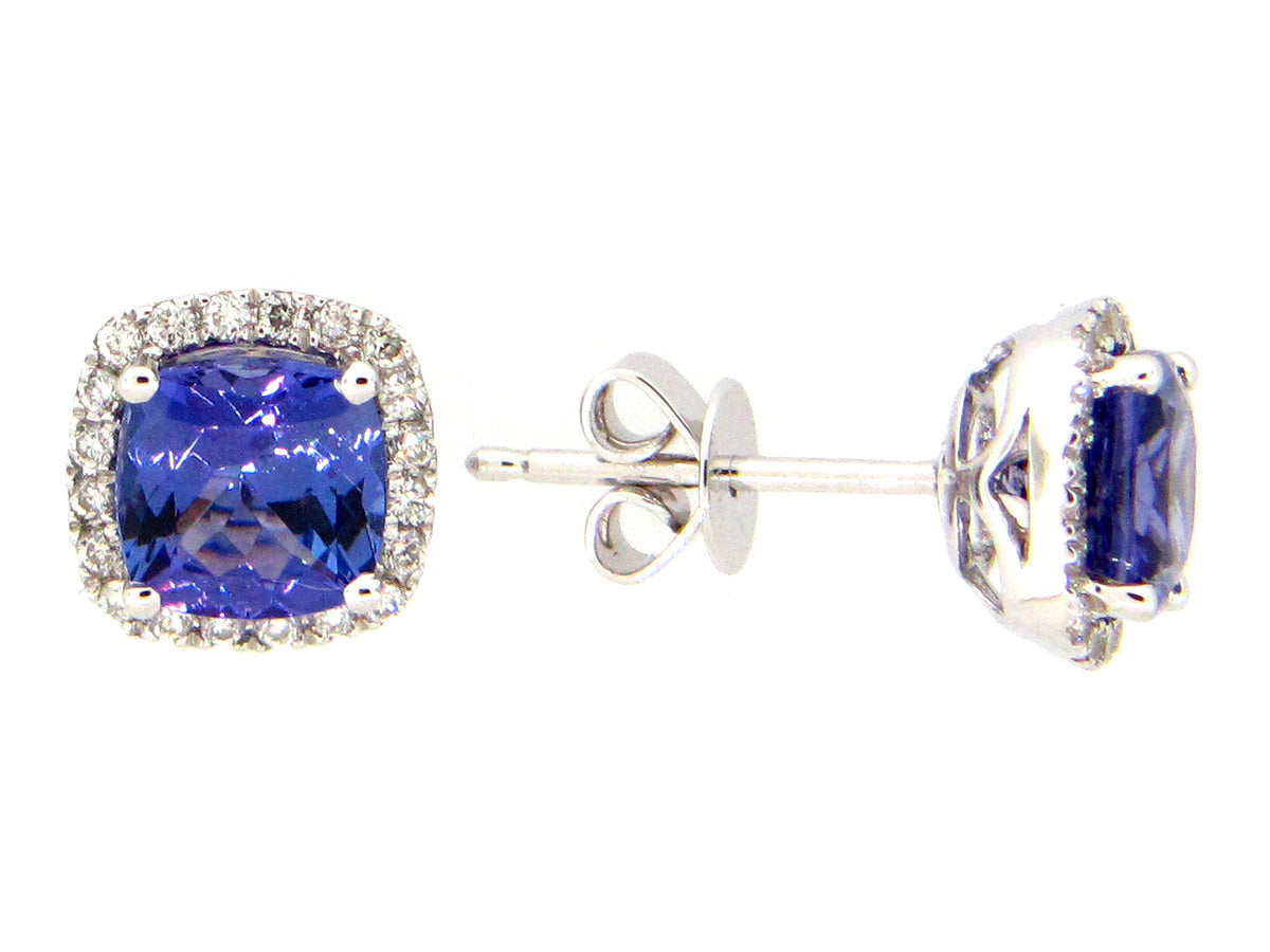TANZANITE & DIAMOND EARRING