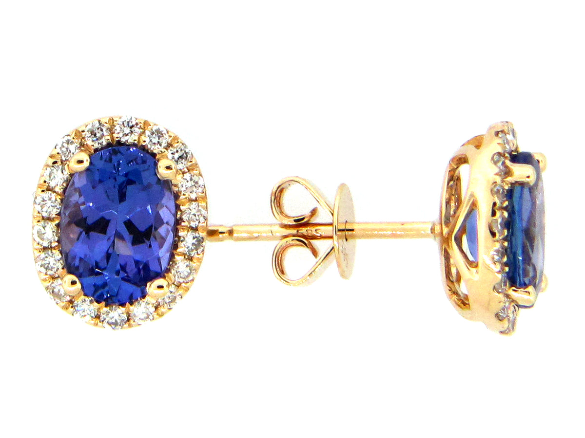 TANZANITE & DIAMOND EARRING