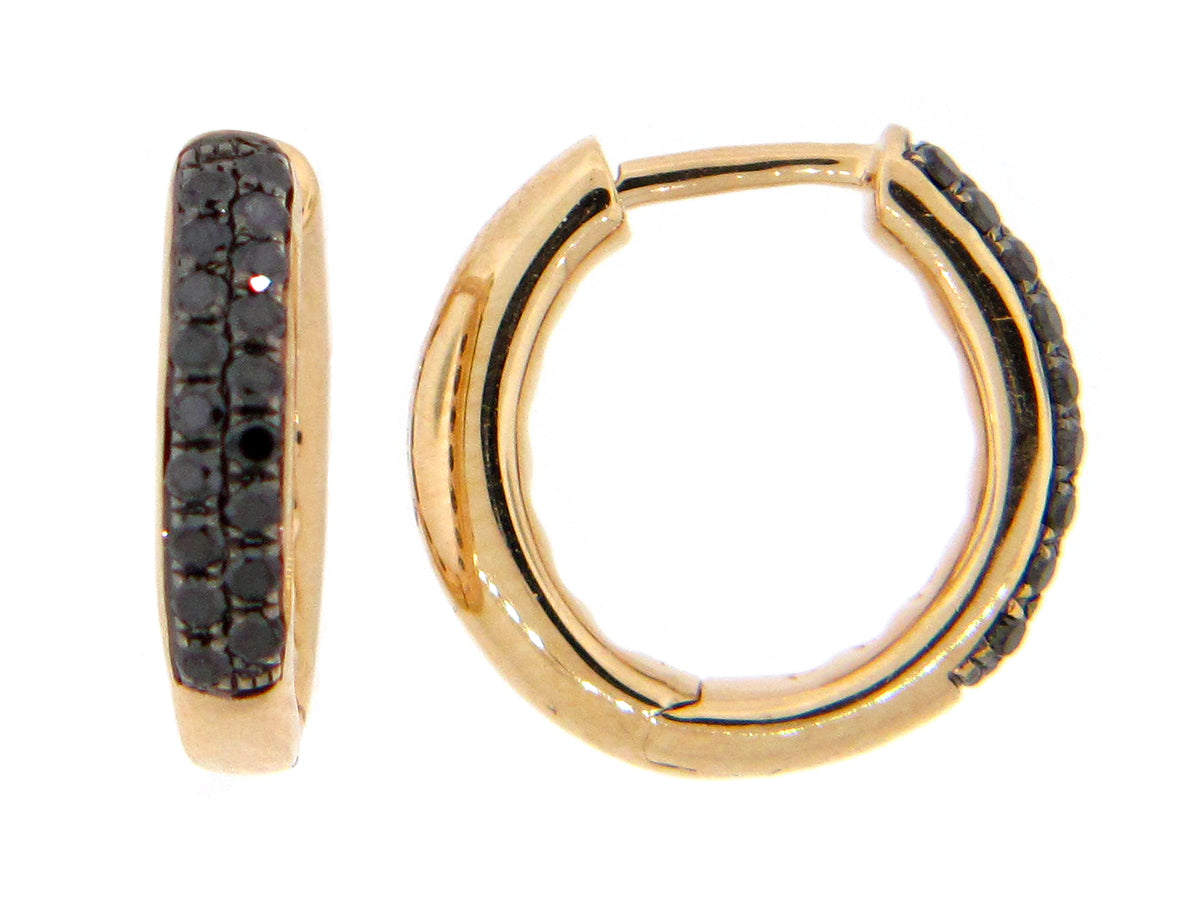 BLACK DIAMOND PAVE HUGGY EARRING