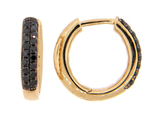 BLACK DIAMOND PAVE HUGGY EARRING